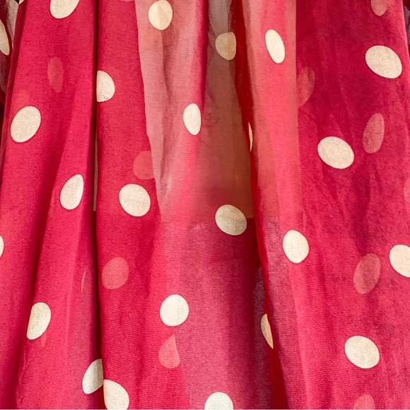 UNIF Burgundy Polka Dot Sheer Top - Picture 6 of 9